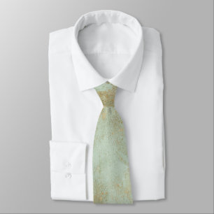 Oxidized Copper and Green Texture Neck Tie