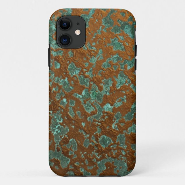 Oxidized Copper Finish Look Patina Texture Case-Mate iPhone Case (Back)