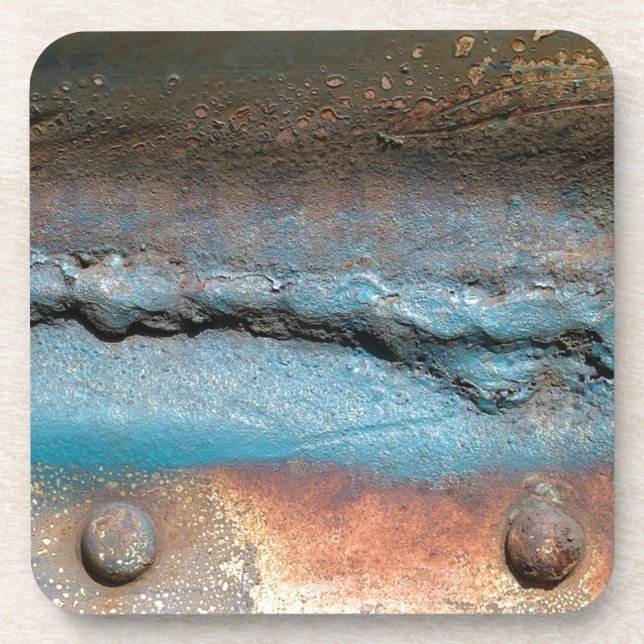 Oxidized Metal Beverage Coaster (Front)