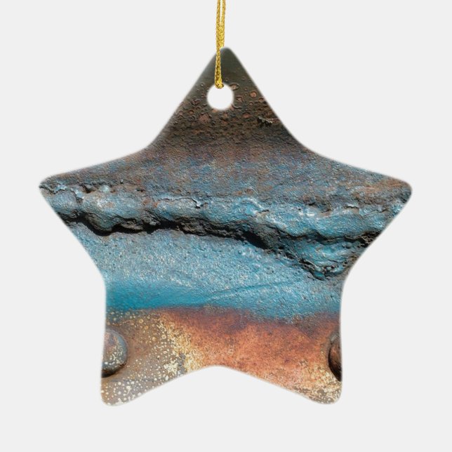 Oxidized Metal Ceramic Ornament (Front)