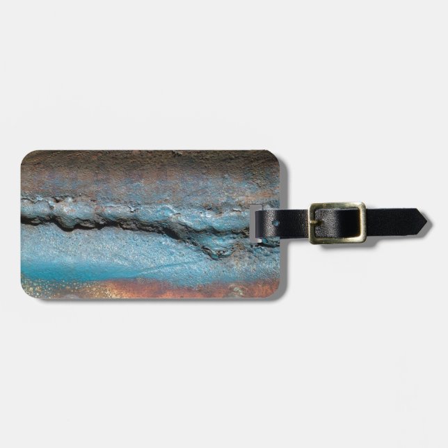 Oxidized Metal Luggage Tag (Front Horizontal)