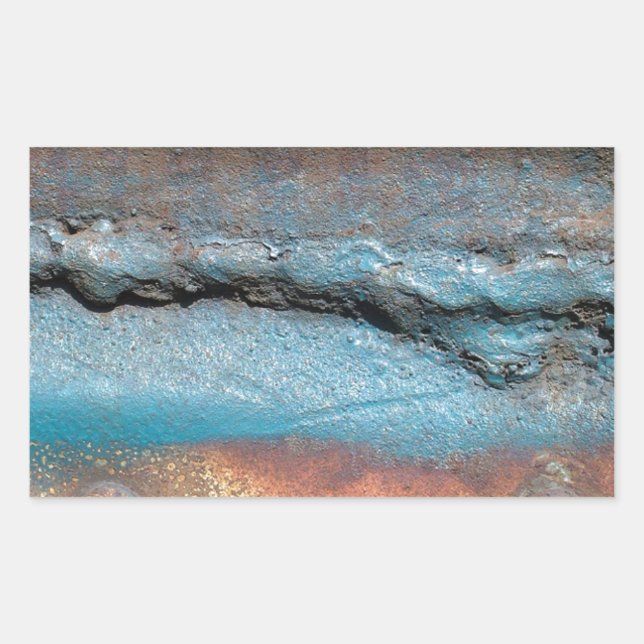 Oxidized Metal Rectangular Sticker (Front)