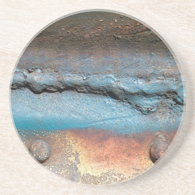 Oxidized Metal Sandstone Coaster (Front)