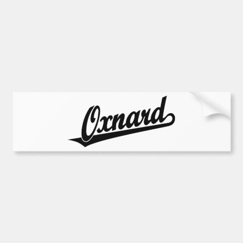 Oxnard script logo in black bumper sticker