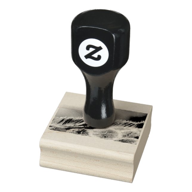 Oxpecker on a giraffe rubber stamp (Stamp)