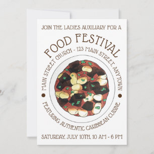 Oxtail and Broad Bean Stew Caribbean Food Festival Invitation