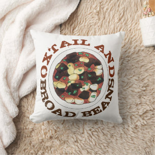 Oxtail and Broad Beans Stew Jamaican Food Throw Pillow