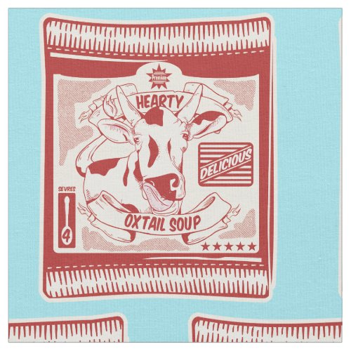 Oxtail soup pop art fabric