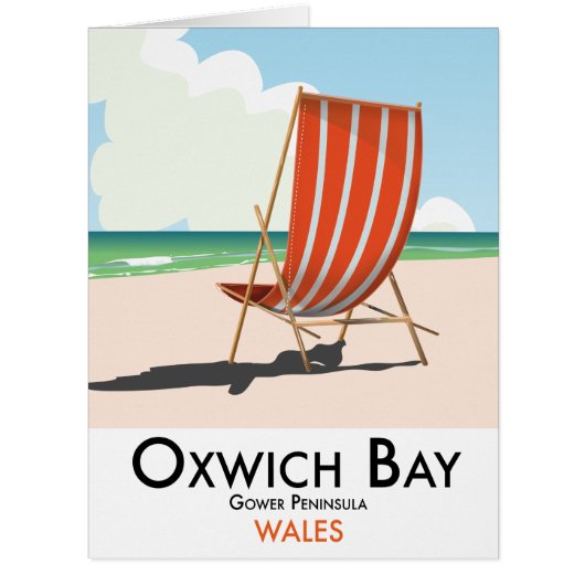 Oxwich Bay Gower Peninsula vintage travel poster. (Front)