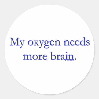 Oxy Brain Classic Round Sticker