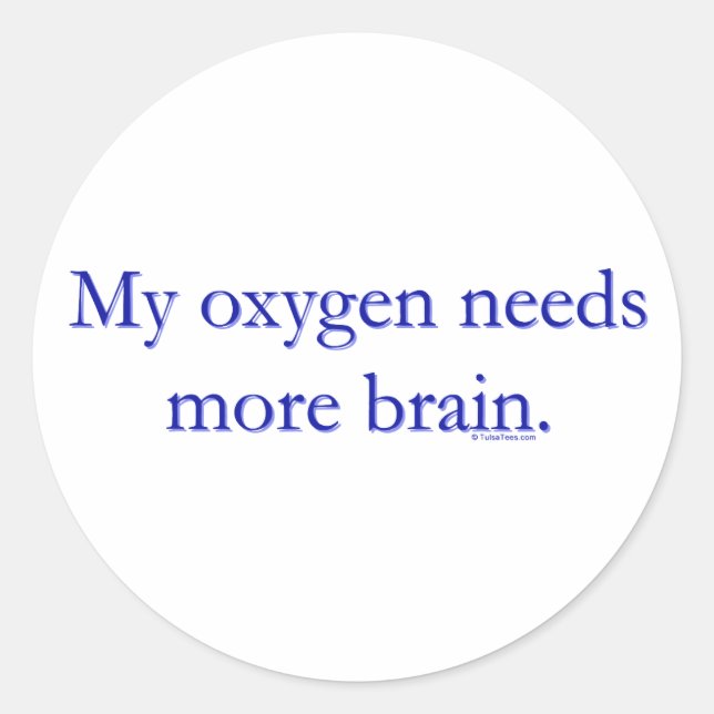 Oxy Brain Classic Round Sticker (Front)