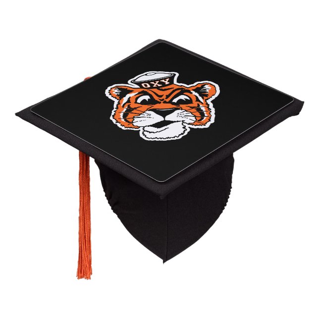 Oxy Tiger Logo Graduation Cap Topper (Angled)