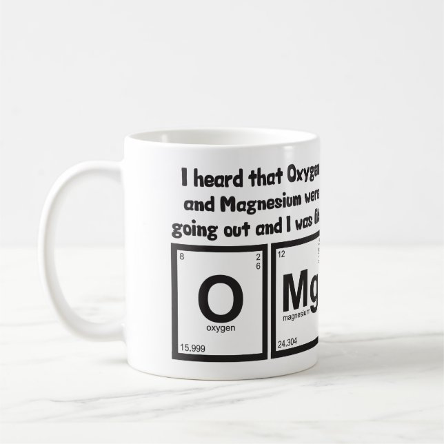 Oxygen And Magnesium OMG Coffee Mug (Left)