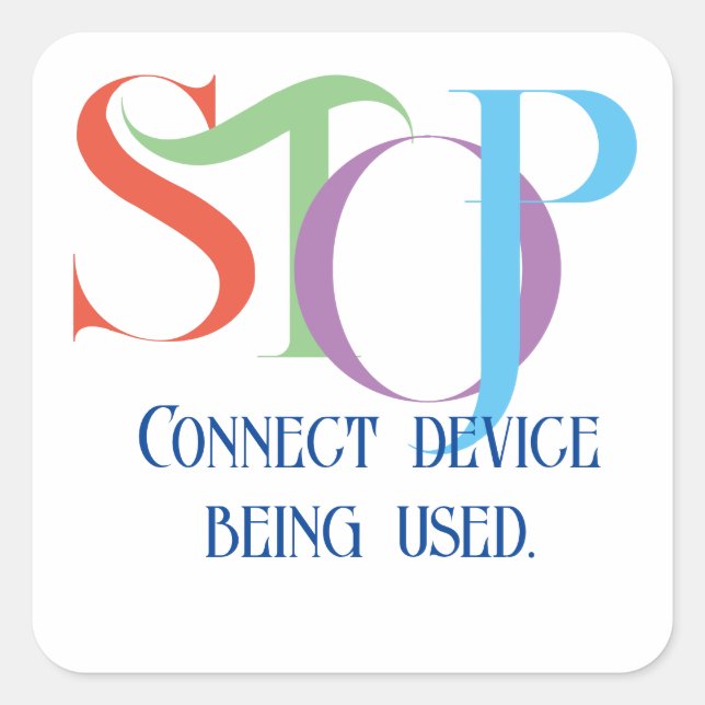 Oxygen concentrator and tank label Square Stickers (Front)