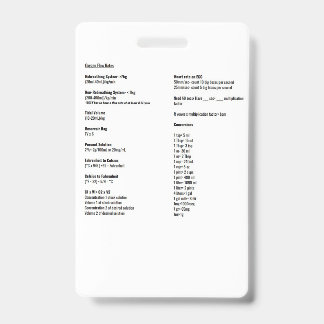 Oxygen Flow Rate and Conversion Tags Badge