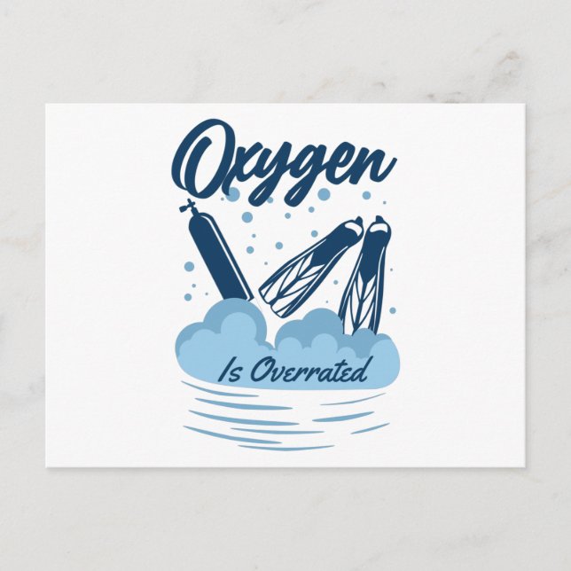 Oxygen is Overrated - For Swimmers Postcard (Front)