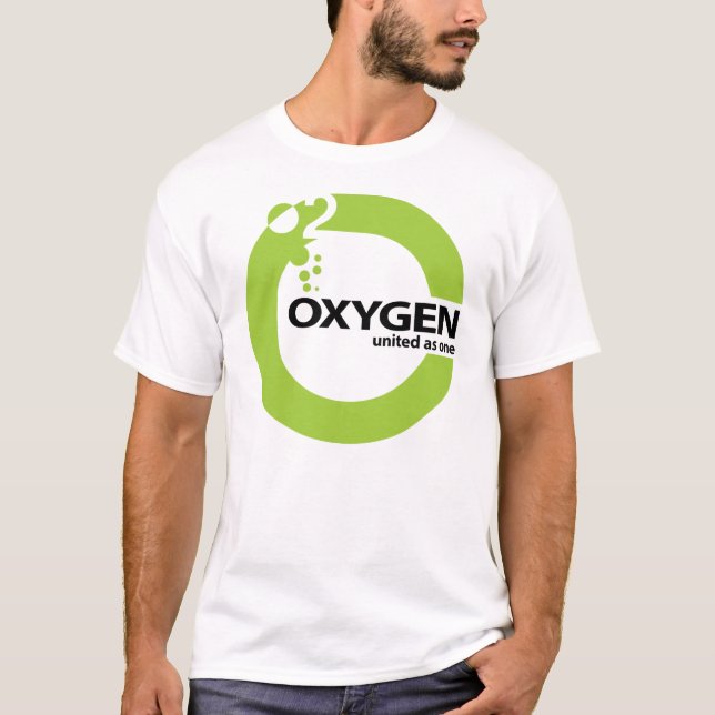 Oxygen Logo On White T-Shirt (Front)