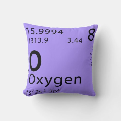 Oxygen O Pillow  Periodic Pillow  Science