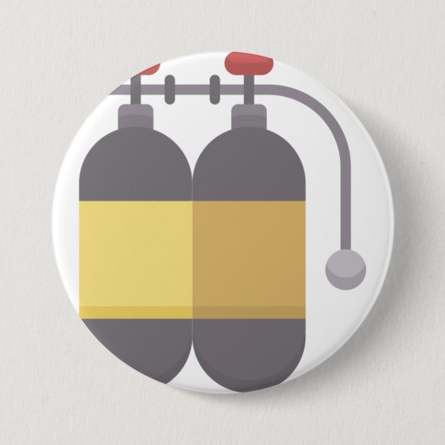 Oxygen tank - scuba tank button (Front)