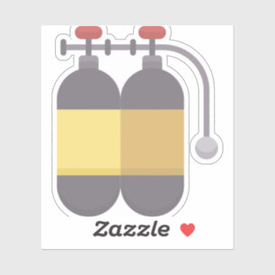 Oxygen tank - scuba tank sticker