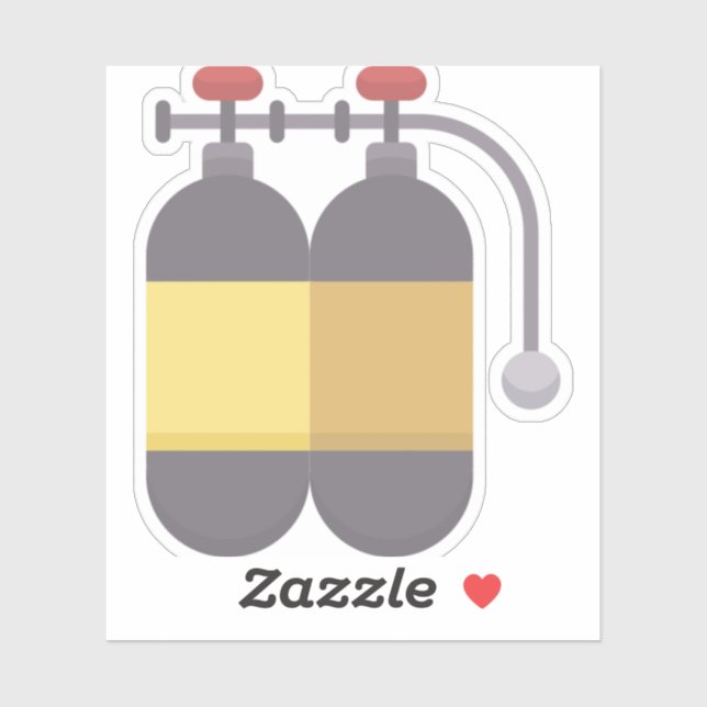 Oxygen tank - scuba tank sticker (Sheet)