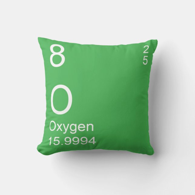 Oxygen Throw Pillow (Front)