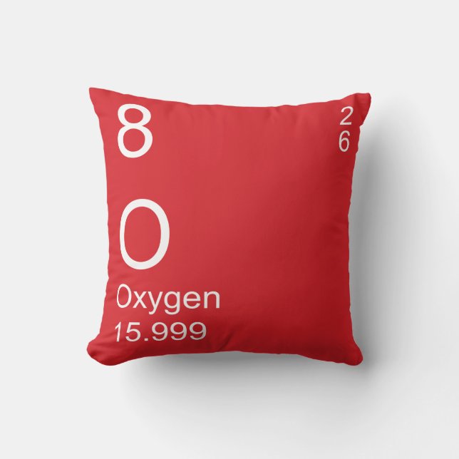 Oxygen Throw Pillow (Front)