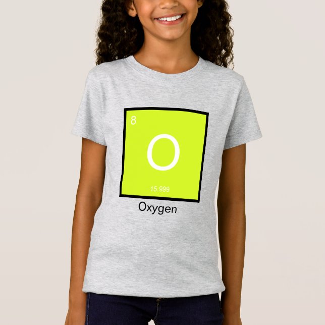 Oxygen Tshirt from the Periodic Table of Elements (Front)