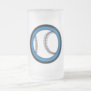 Oxygentees Batter Up Frosted Glass Beer Mug