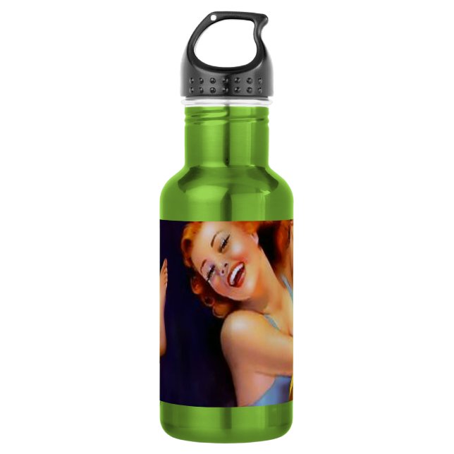 Oxygentees Pin Up Stainless Steel Water Bottle (Front)