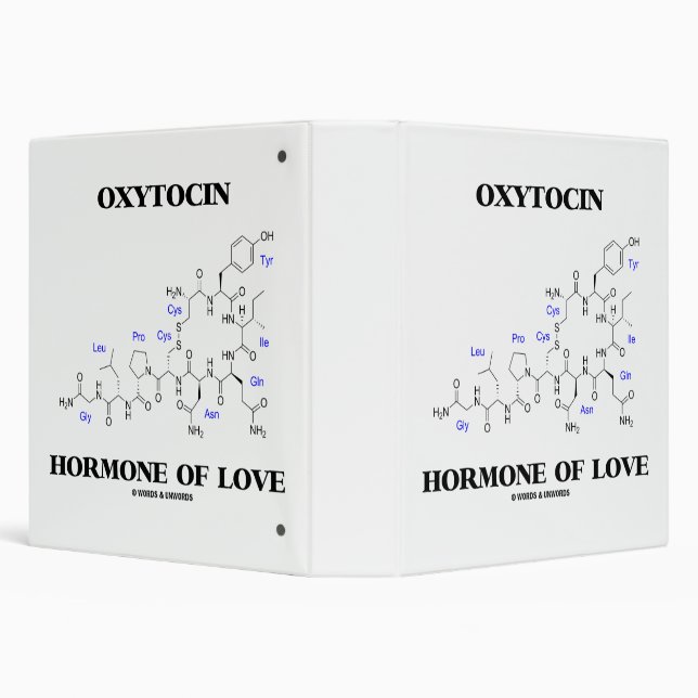 Oxytocin Hormone Of Love Chemistry 3 Ring Binder (Background)