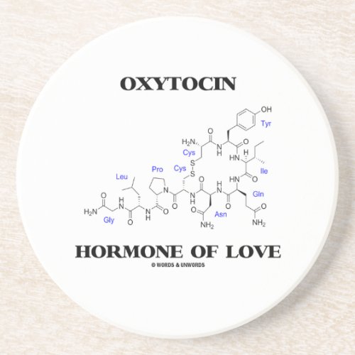 Oxytocin Hormone Of Love Chemistry Coaster