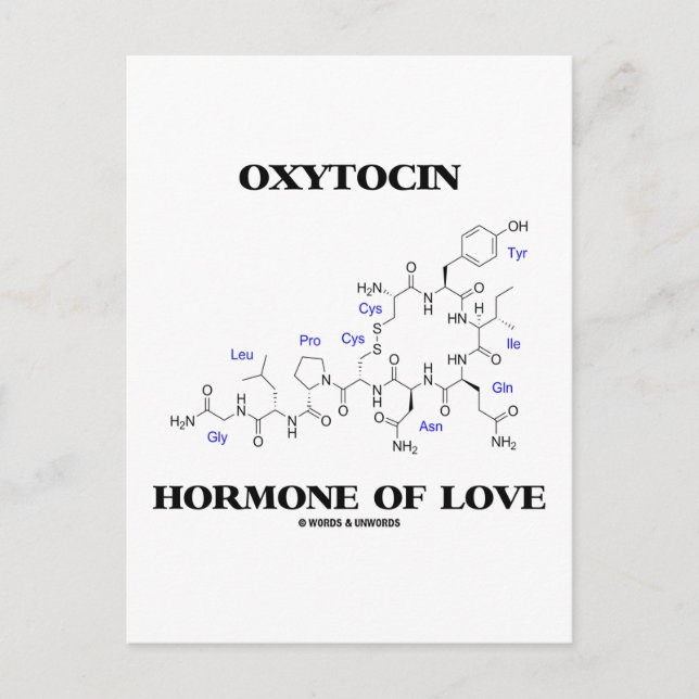 Oxytocin Hormone Of Love (Chemistry) Postcard (Front)