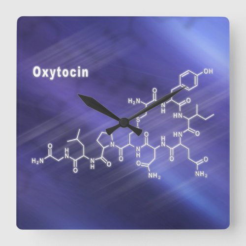 Oxytocin Hormone Structural chemical formula Square Wall Clock