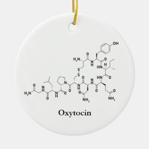 Oxytocin Love Molecule Chemistry Science Ceramic Ornament