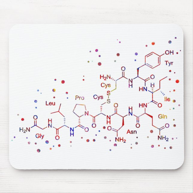 Oxytocin molecule ,molecules of love mouse pad (Front)