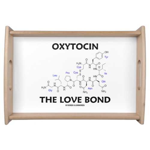 Oxytocin The Love Bond Biochemical Structure Serving Tray