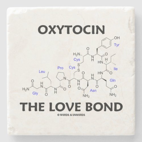 Oxytocin The Love Bond Biochemical Structure Stone Coaster