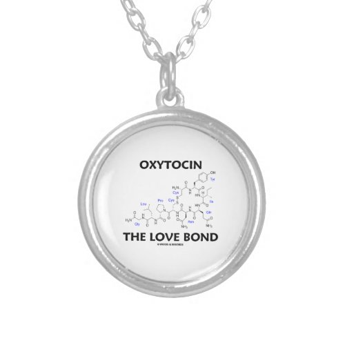 Oxytocin The Love Bond Chemistry Silver Plated Necklace