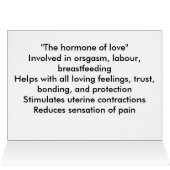 OXYTOCIN, The love hormone Cards (Inside Horizontal (Top))