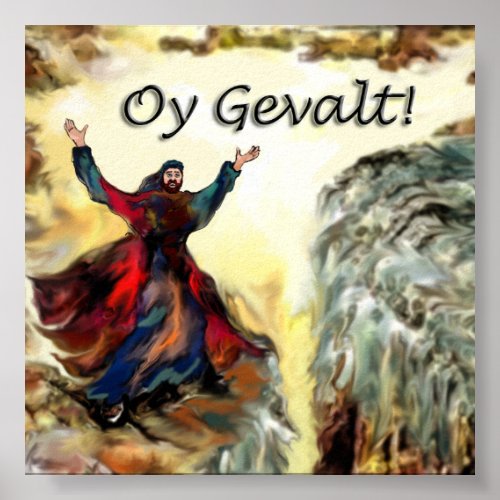 Oy Gevalt Moses parting the Red Sea Poster
