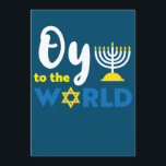 Oy To The World, Funny Happy Hanukkah Invitation<br><div class="desc">Oy To The World,  Funny Happy Hanukkah</div>