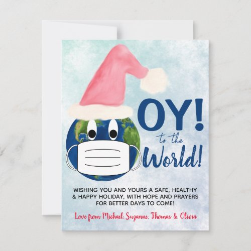 OY to the World Funny Pandemic Christmas Hanukkah Holiday Card