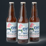 OY to the World! Funny Pandemic Holiday Cheer Beer Bottle Label<br><div class="desc">These funny beer bottle labels are designed specially for the pandemic holiday season. The cute design features the planet earth wearing a face mask and Santa hat with the caption OY to the world, and a not reading: Sending holiday cheer despite the year. Appropriate for Christmas or Hanukkah. Great for...</div>