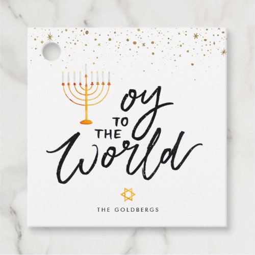 Oy to the World  Hanukkah Gift Tags