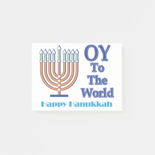 Oy_To_The_World_Happy_Hanukkah Post_it Notes