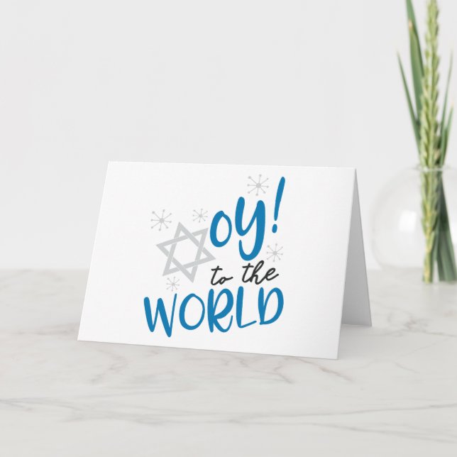 Oy to the World Holiday Card (Front)