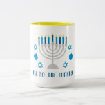 Oy to the World Two-Tone Coffee Mug<br><div class="desc">This is a great holiday gift idea and all text is editable!</div>
