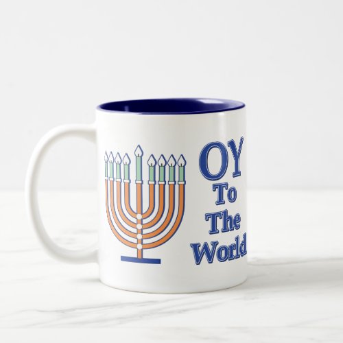 Oy_To_The_World Two_Tone Coffee Mug
