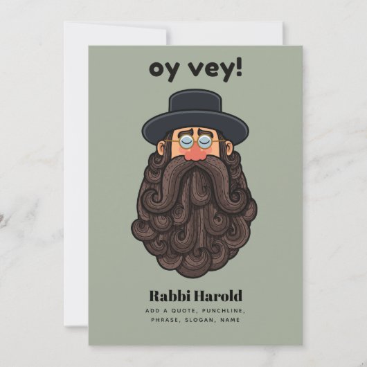 OY VEY! Funny RABBI Peronalized (Front)